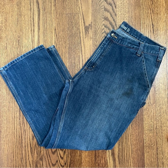 Carhartt Relaxed Fit Men's Denim Dark Wash Jeans Work Pant Size 40x30 - Picture 1 of 7